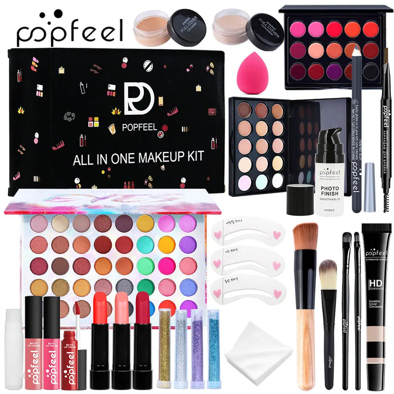 Kit de Maquiagem Popfeel – 24 Itens de Beleza Essenciais