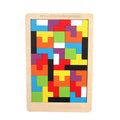 Kit Tangram 3D de Madeira – 128 Peças Educativas e Divertidas