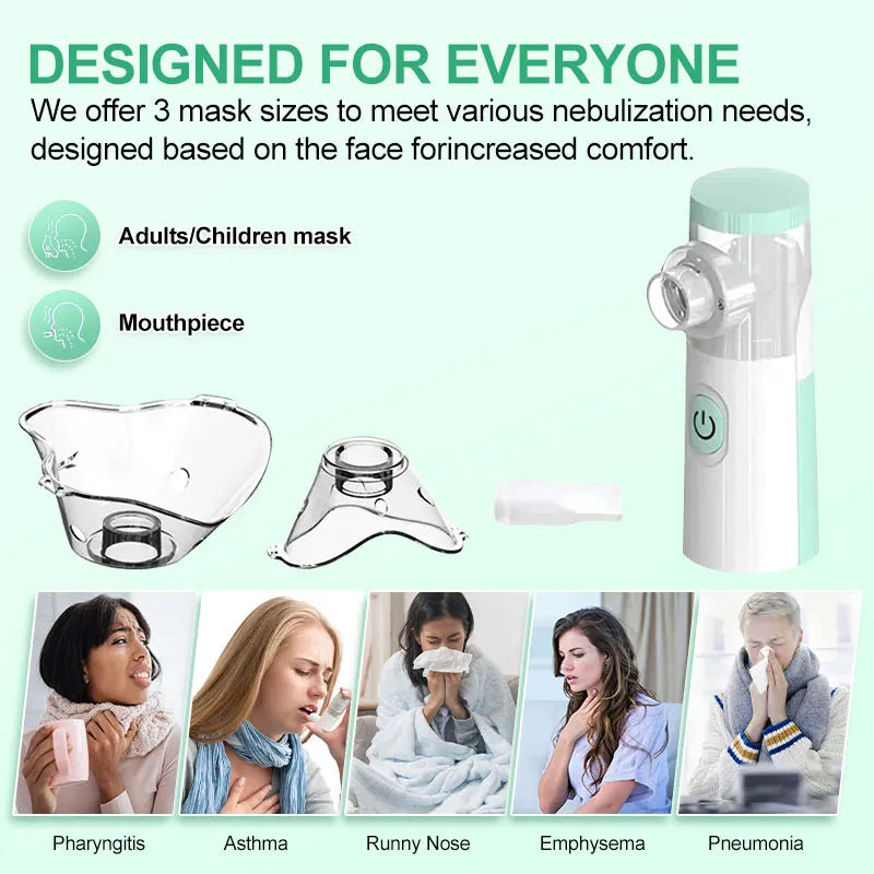 Medical Silent Mesh Nebulizer Handheld Asthma Inhaler Atomizer Children Health Care Mini Portable Nebulizer Humidifier