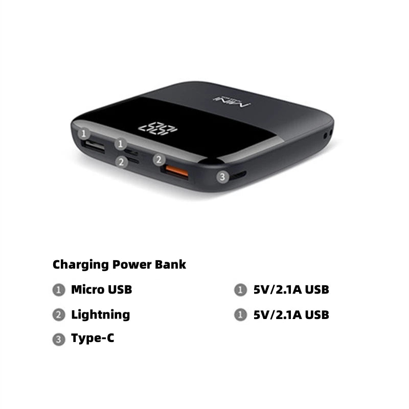 Mini Powerbank 10000mAh Banco de energia portátil Bateria