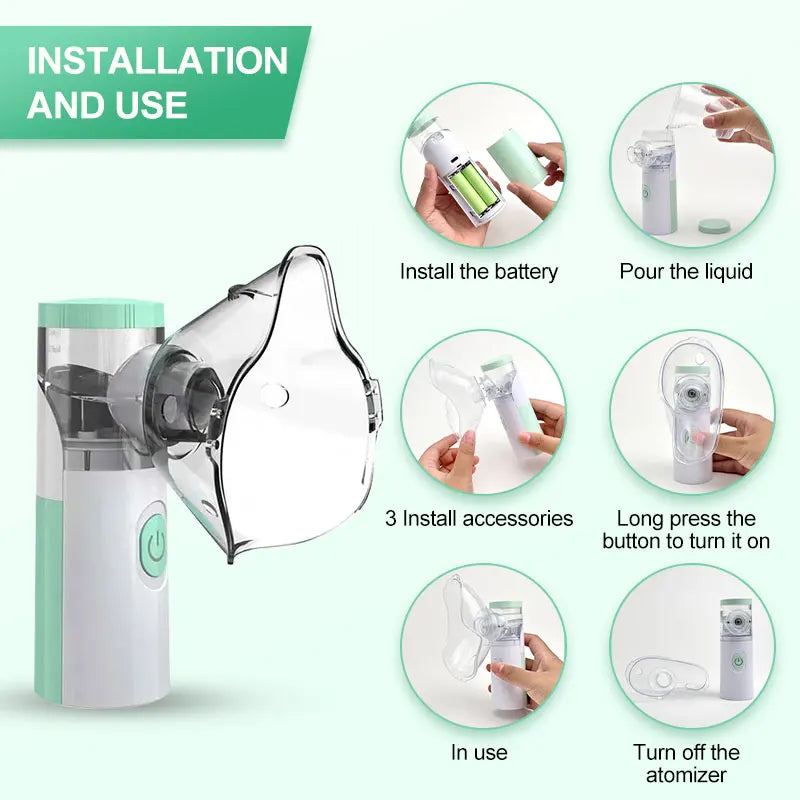 Medical Silent Mesh Nebulizer Handheld Asthma Inhaler Atomizer Children Health Care Mini Portable Nebulizer Humidifier