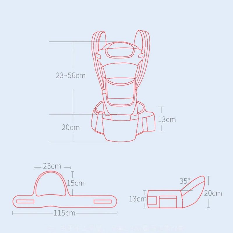 Baby Carrier Waist Stool With Storage Bag Kangaroo Shoulder Swaddle Sling Infant Kid Wrap Ergonomic Backpack Hipseat