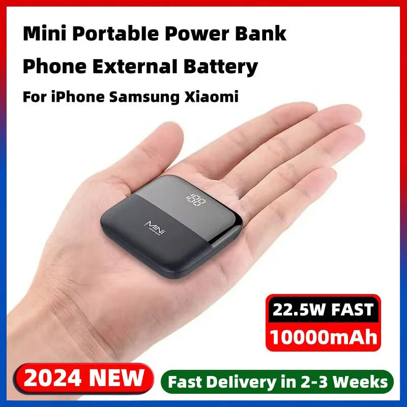 Mini Powerbank 10000mAh Banco de energia portátil Bateria